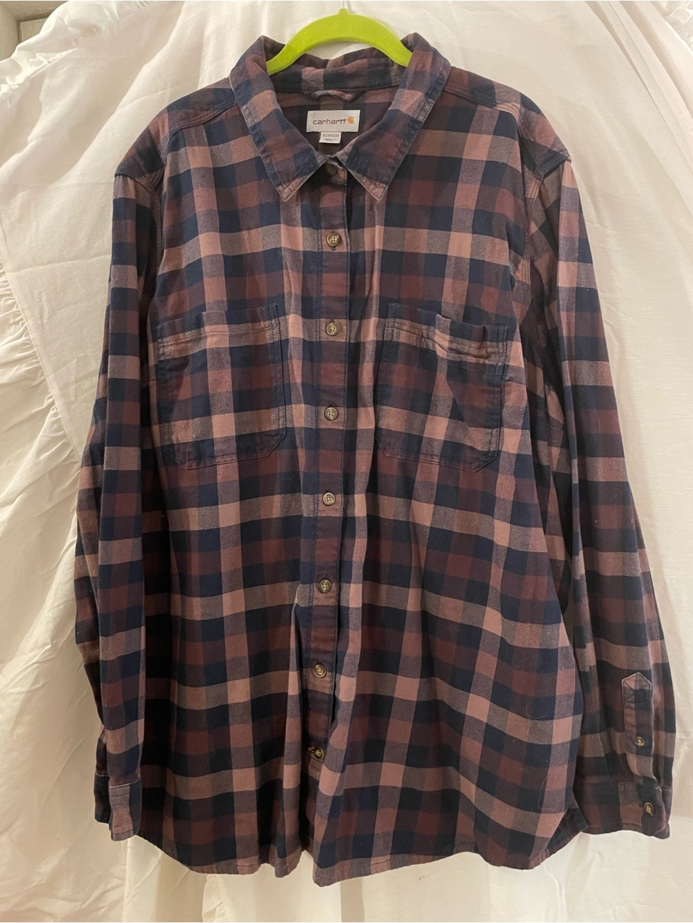 Carhartt Women's Plaid Button-Down Flannel Shirt